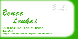 bence lenkei business card